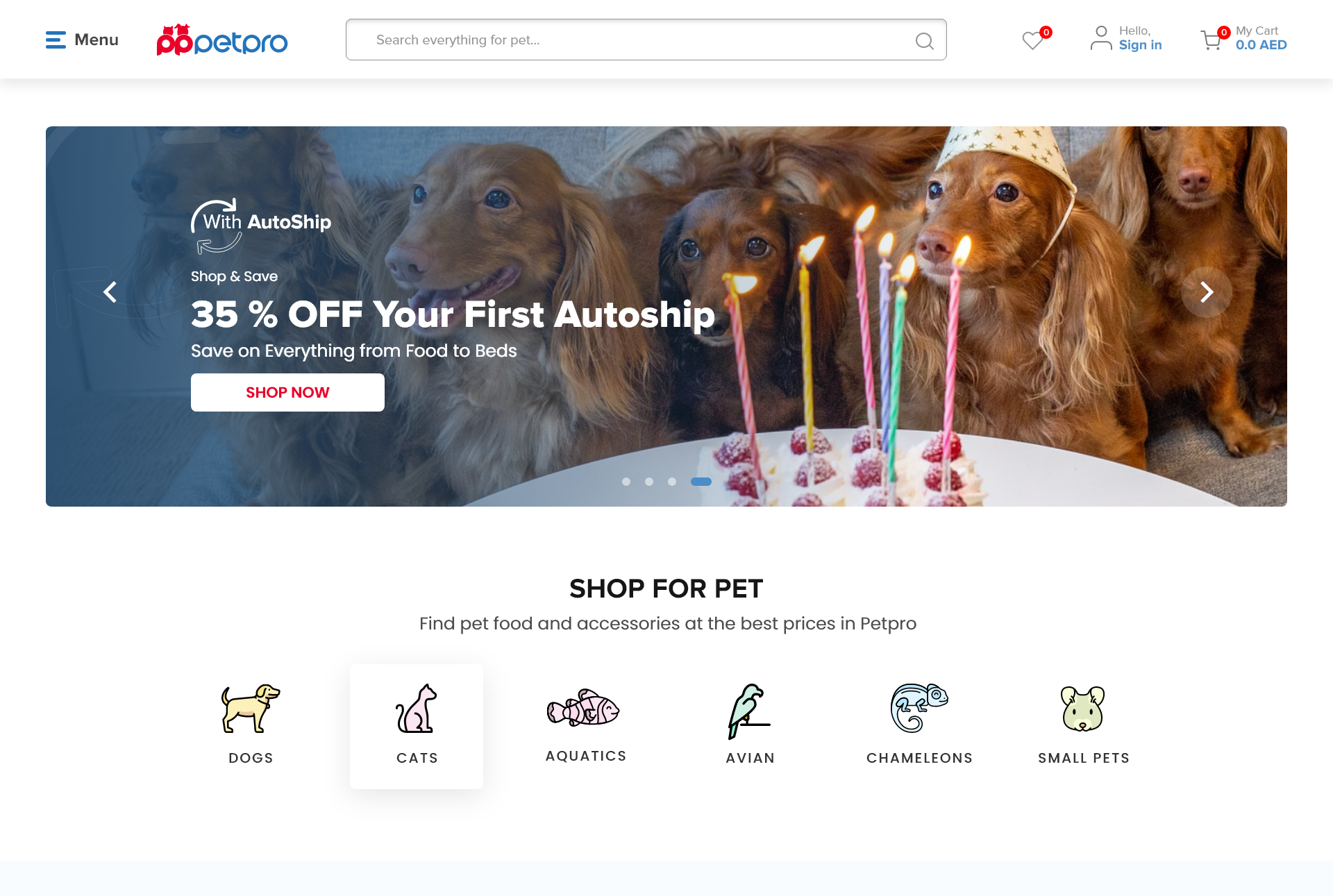 PetPro Website Mockup